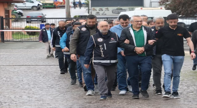 Kastamonu merkezli suç örgütü operasyonunda yakalanan şüpheliler adliyede