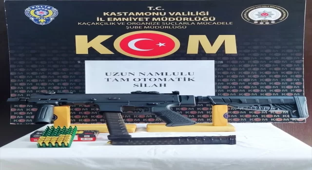 Kastamonu’da uzun namlulu tam otomatik silah ele geçirildi