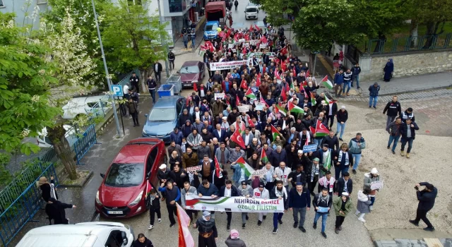 Bursa ve Bilecik’te İsrail’in Filistin’e saldırıları protesto edildi