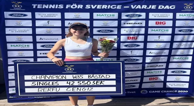 Milli tenisçi Berfu Cengiz, İsveç’teki turnuvada şampiyon oldu