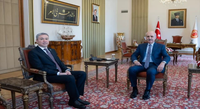 TBMM Başkanı Kurtulmuş, Kazakistan’ın Ankara Büyükelçisi Sapiyev’i kabul etti