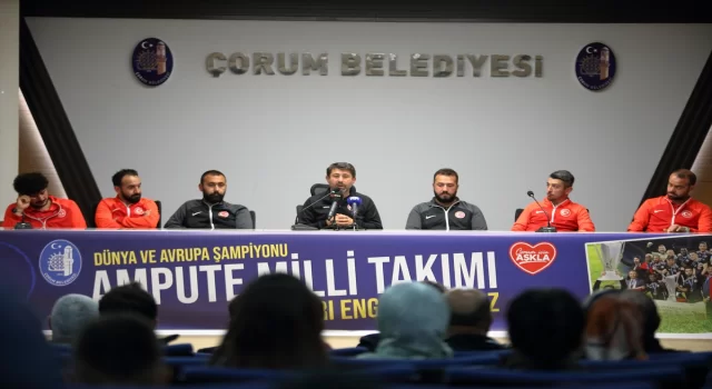 Ampute Milli Futbol Takımı, Çorum’da gençlerle tecrübelerini paylaştı