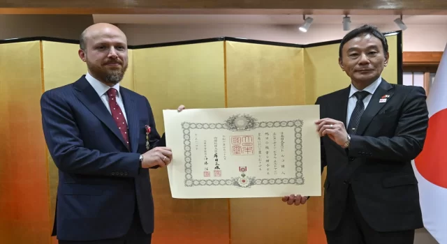 Japonya hükümeti, Dünya Etnospor Konfederasyonu Başkanı Bilal Erdoğan’a nişan takdim etti