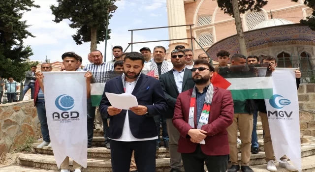 Kilis’te İsrail’in Filistin’e yönelik saldırıları protesto edildi