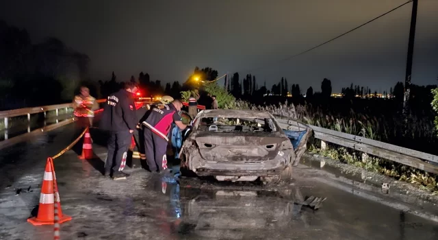 Erzincan’da kaza sonrası alev alarak yanan araçtaki 1 kişi öldü