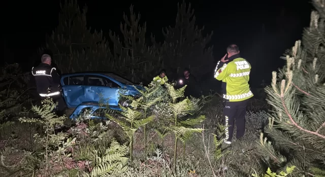 Bolu’da uçuruma yuvarlanan otomobildeki 1 kişi yaralandı