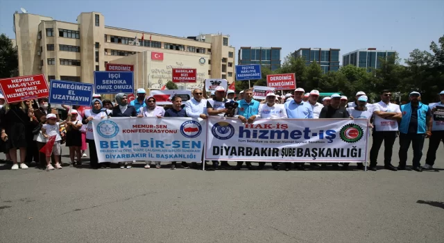 Diyarbakır’da belediyelerden çıkarılan işçiler adına basın açıklaması yapıldı