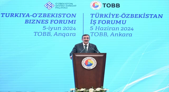 Cumhurbaşkanı Yardımcısı Yılmaz, TürkiyeÖzbekistan İş Forumu’nda konuştu: