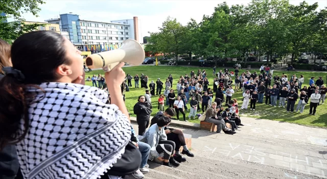 Belçika’da üniversite öğrencilerinden Filistin’e destek gösterisi