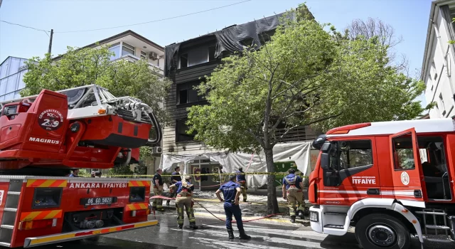 Ankara’da metruk binada çıkan yangın söndürüldü