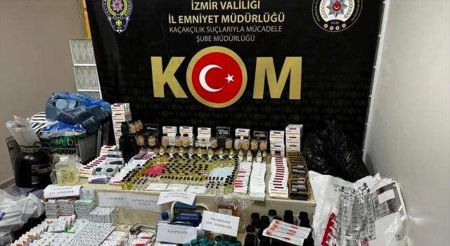 İzmir’de sahte vücut geliştirme ilacı üretimi yapan 4 kişi hakkında adli işlem başlatıldı