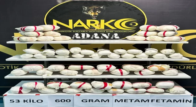 Adana’da araçta arı kovanlarına gizlenmiş 53 kilo 600 gram uyuşturucu yakalandı 