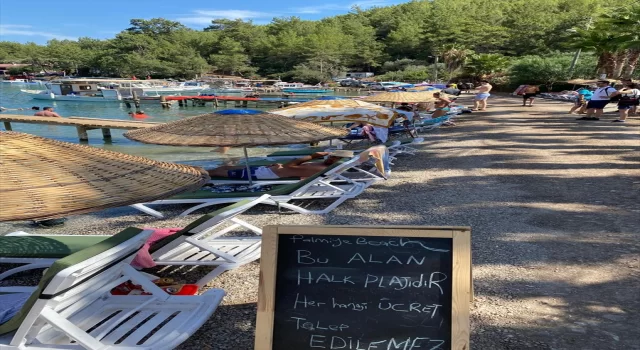 Muğla’daki Akbük sahilinin belirlenen bölümleri ücretsiz kullanıma açıldı