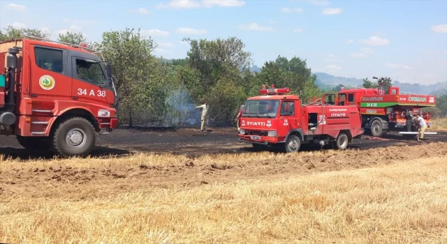 Edirne’de anız alanından ormana sıçrayan yangın söndürüldü