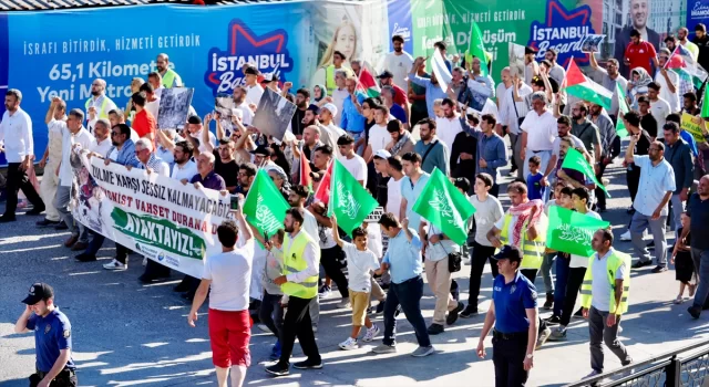 İsrail’in Gazze’ye yönelik saldırıları Fatih’te protesto edildi