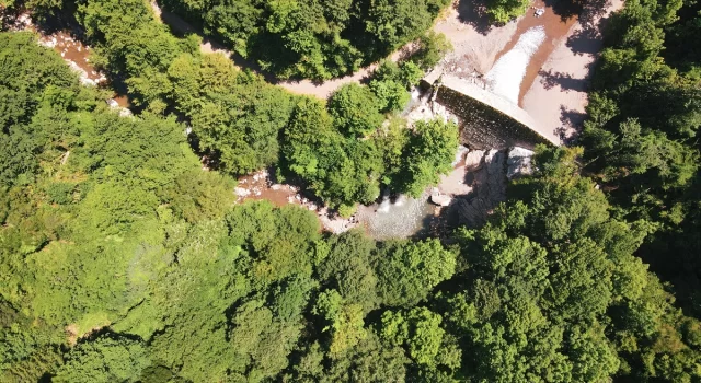 Sakarya’da koruma altındaki Maden Deresi ve Şelalesi, FPV dronla görüntülendi