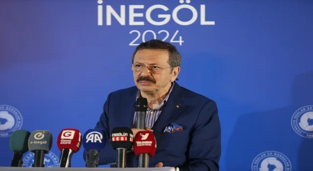 TOBB Başkanı Hisarcıklıoğlu, İnegöl’de ”İhracatın Yıldızları” programında konuştu: