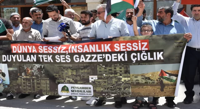 Şırnak’ta, İsrail’in Gazze’ye saldırıları protesto edildi