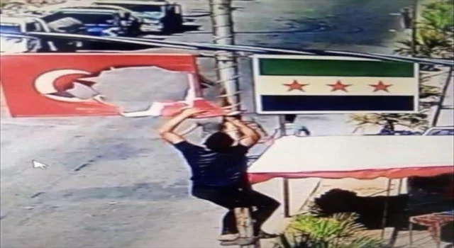 Suriye’nin kuzeyinde Türk bayrağına yönelik provokasyonda bulunanlar yakalandı
