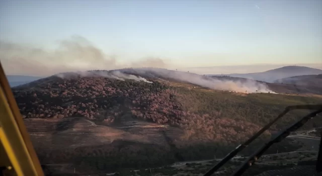 GÜNCELLEME 3 Manisa’nın Soma ilçesinde çıkan orman yangınına müdahale ediliyor