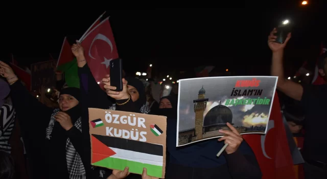 Adıyaman’da İsrail’in Gazze’ye yönelik saldırıları protesto edildi