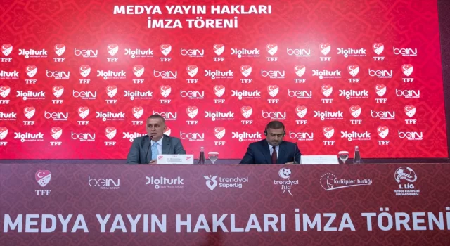 ”Süper Lig ve 1. Lig medya yayın hakları” imza töreni yapıldı