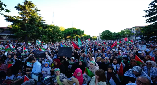 Filistin İnisiyatifi, Gazze’de 300 gündür katliam yapan İsrail’i protesto etti