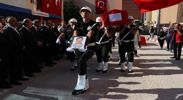 Kastamonu’da şehit olan polis memuru Ahmet Şahan için merasim düzenlendi