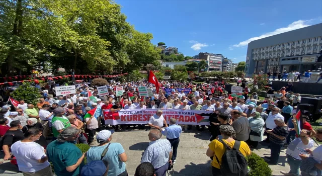 Zonguldak’ta Hamas lideri Heniyye ve Gazze için yürüyüş düzenlendi