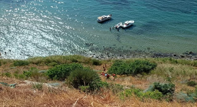 Çanakkale’de uçurumdan düşen kişi botla kurtarıldı