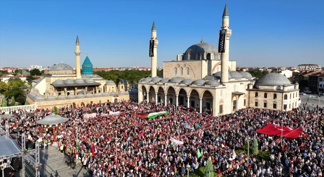 Konya’da İsrail’in Filistin’e yönelik saldırıları protesto edildi