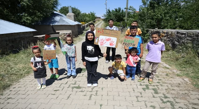 Bingöl’de çocuklardan Filistin’e destek yürüyüşü 