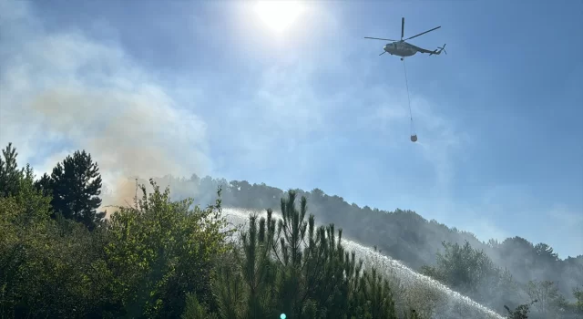 Kütahya’da çıkan orman yangınına müdahale ediliyor