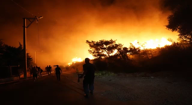 İzmir’in Urla ilçesinde makilik alanda yangın çıktı