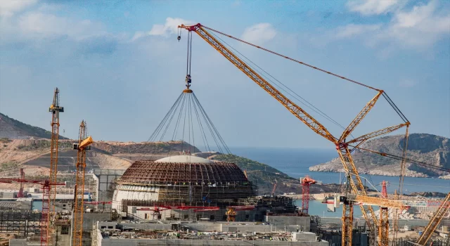 Akkuyu NGS’nin birinci ünitesinde dış koruma kabuğunun alt kısmı montajlandı