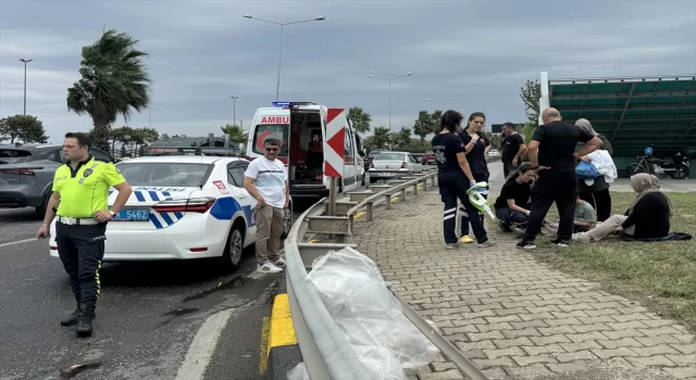 Trabzon’da motosiklet ile otomobilin çarpıştığı kazada 4 kişi yaralandı