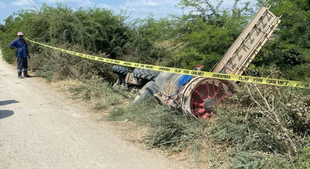 Adana’da devrilen traktördeki 1 kişi öldü