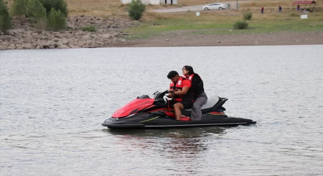 Erzurum’da Teke Deresi Göleti’nde jet ski heyecanı 