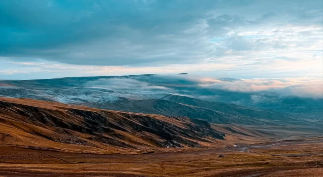 Palandöken’in yüksek kesimlerine kar yağdı