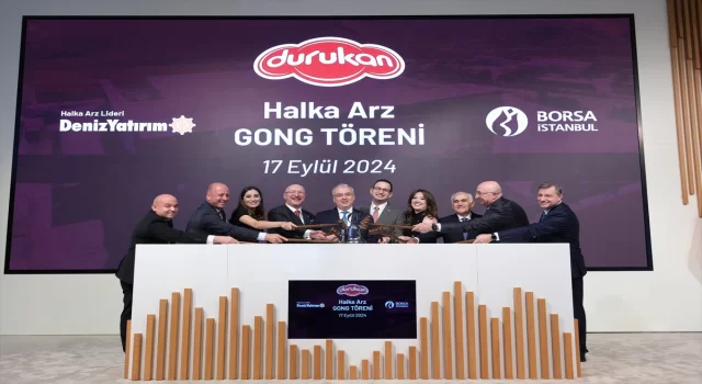 Borsa İstanbul’da gong Durukan Şekerleme için çaldı