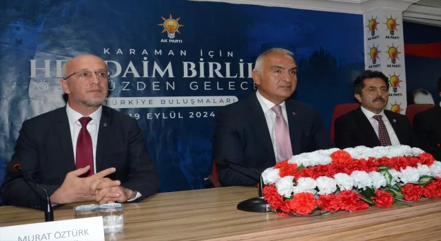 Kültür ve Turizm Bakanı Ersoy, Karaman’da konuştu: