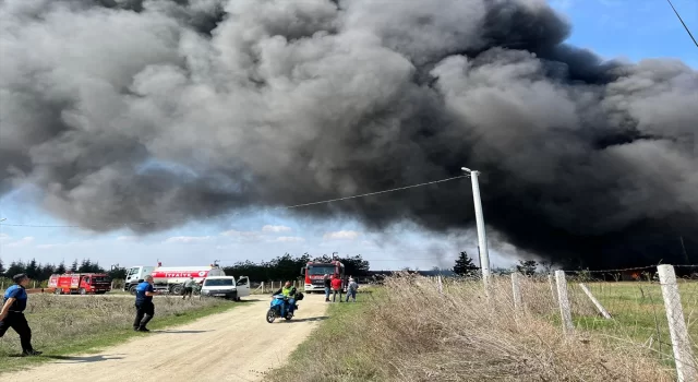 Tekirdağ’da fabrikada çıkan yangına müdahale ediliyor