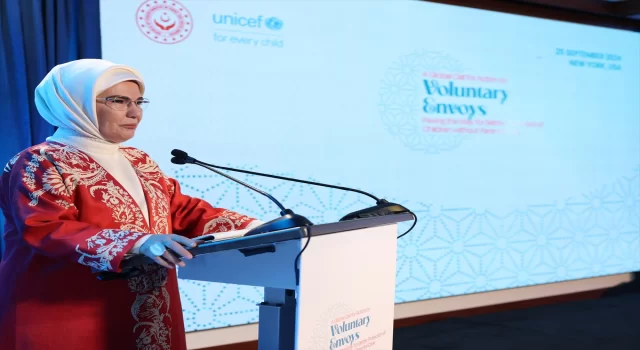 Emine Erdoğan, UNICEF’teki programda Gönül Elçileri Projesi’ne küresel davette bulundu: