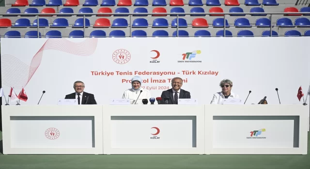 Türkiye Tenis Federasyonu ile Türk Kızılay arasında iş birliği protokolü imzalandı