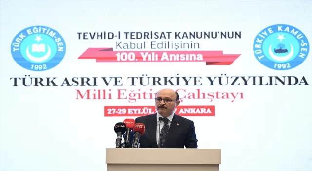 Başkentte ”Türk Asrı ve Türkiye Yüzyılında Milli Eğitim Çalıştayı” düzenlendi