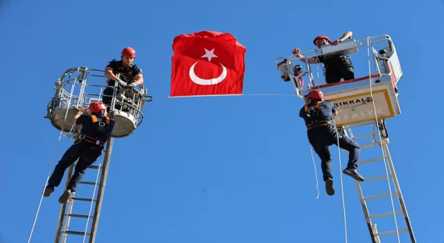 Kırıkkale’de itfaiye ekiplerinden tatbikat