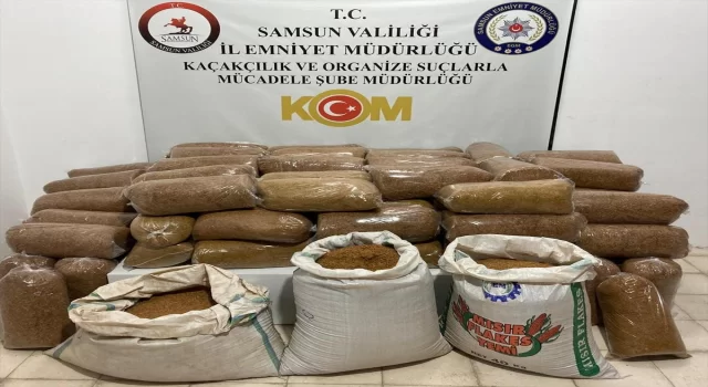 Samsun’da 435 kilogram kaçak tütün ele geçirildi