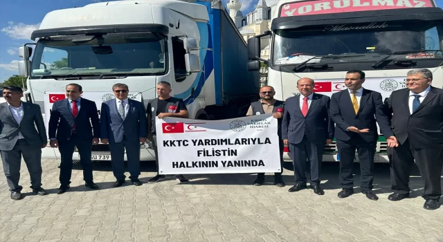 KKTC’den Gazze’ye insani yardım taşıyan 2 tır gönderildi