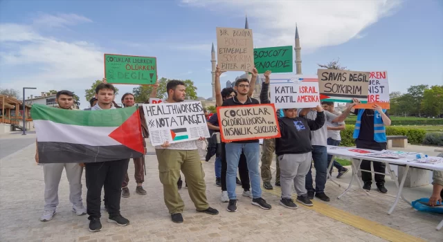 Edirne’de Gazze’ye destek amacıyla ”Filistinli Çocuklar İçin Çiz” etkinliği düzenlendi