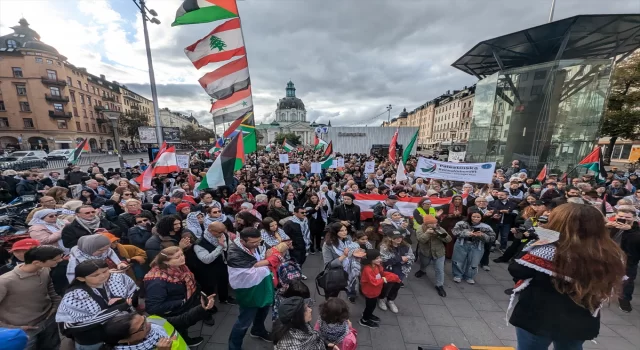 İsveç’te, İsrail’in Filistin ve Lübnan’a yönelik saldırıları protesto edildi